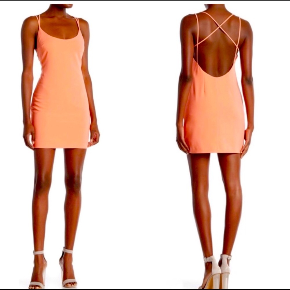 NWT French Connection Coral strappy mini dress